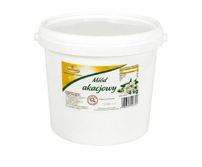 Miód akacjowy wiadro 4kg HoReCa
